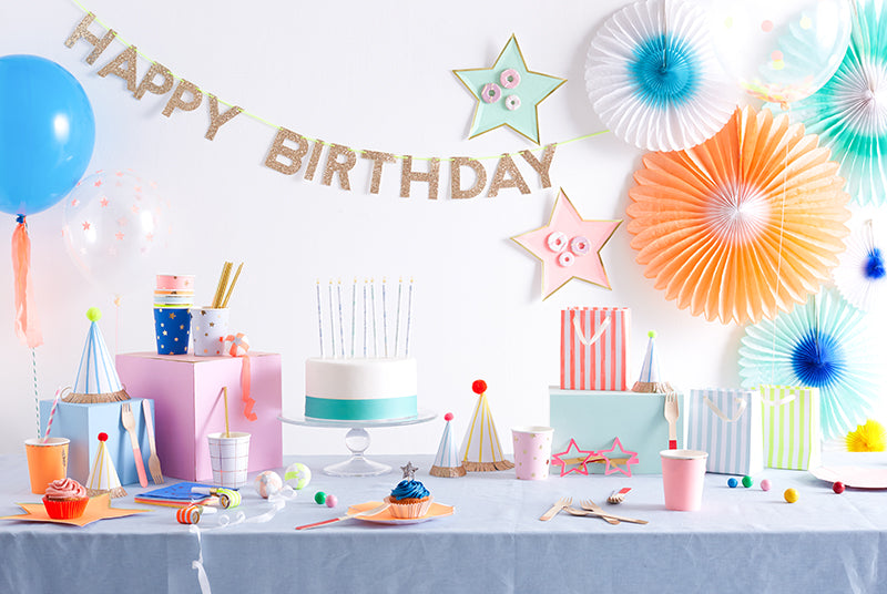Personalized Gold Birthday Banner With Photo - 2 Pack, Paper Balloon Bunting For Party Decorations