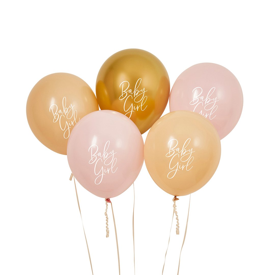 Baby Girl Inflated Balloon Bouquet