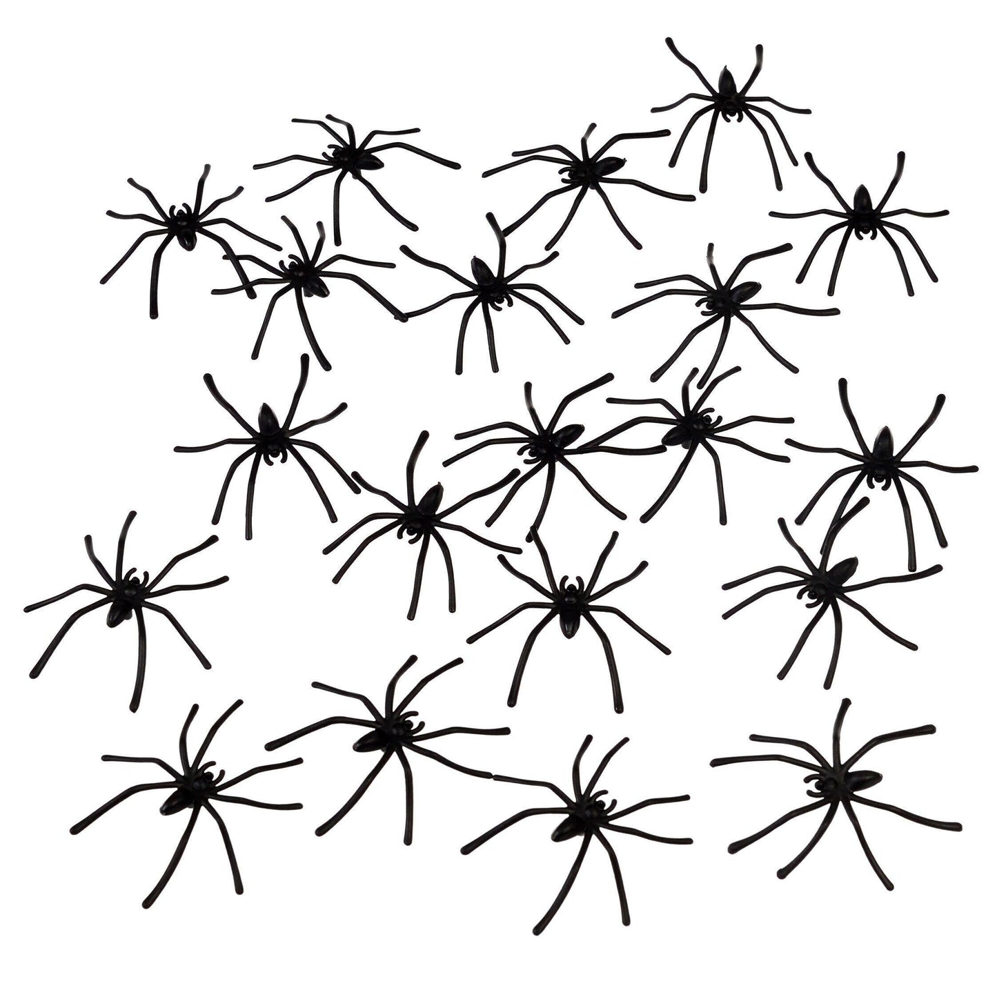 Box of 20 Plastic Spiders – Halloween Pranks & Decorations
