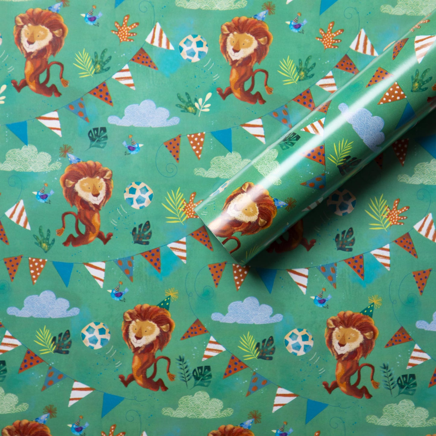 Jack And Lily Happy Birthday Lion Wrapping paper, Children’s