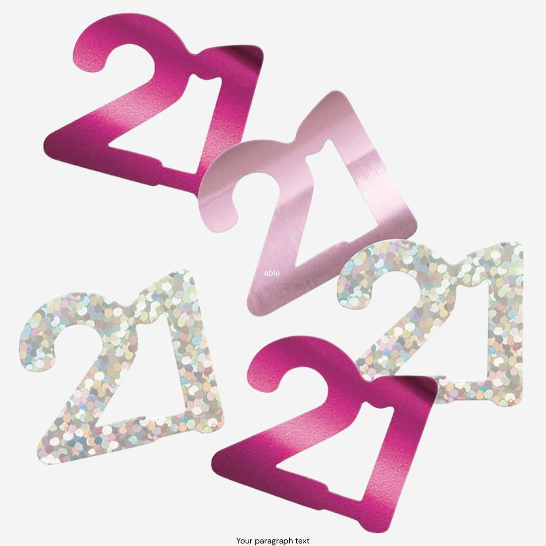 Glitz Pink 21st Happy Birthday Table Confetti