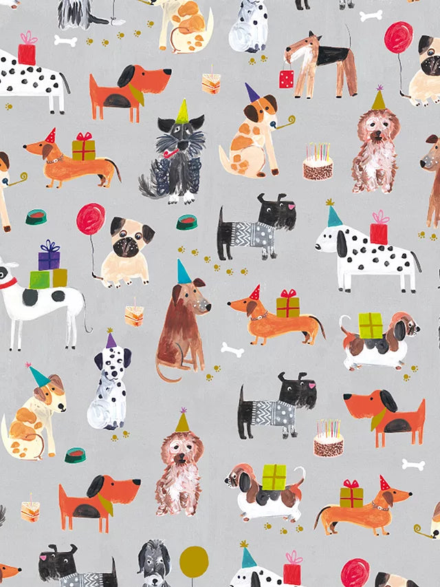 Party Dogs Wrapping Paper Roll 4m