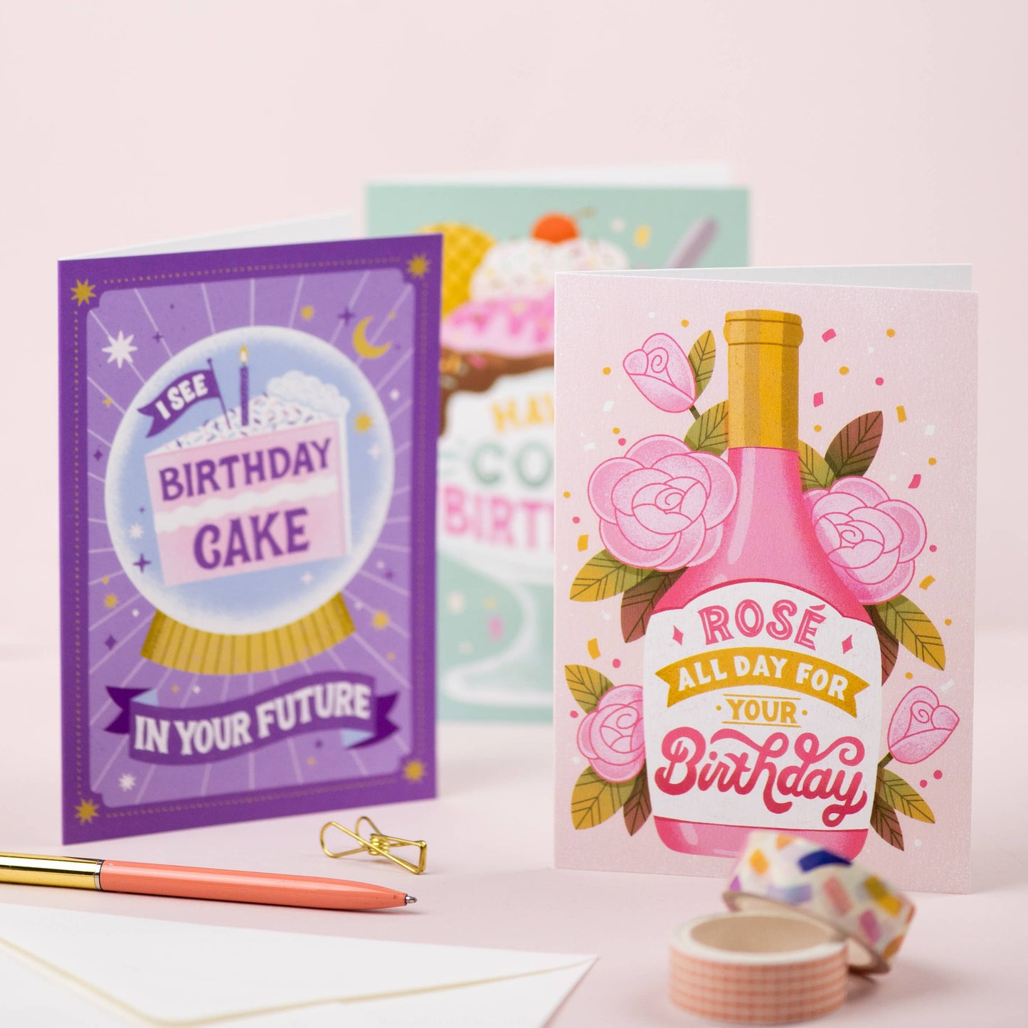 Rosé All Day Birthday Card