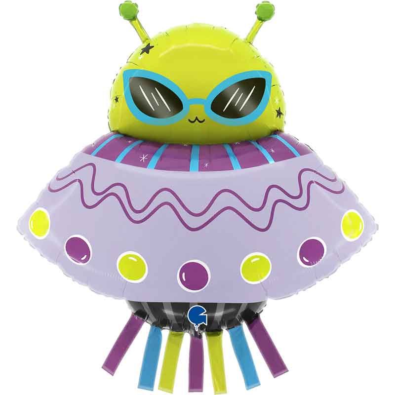 Funky Alien Inflated Foil Balloon