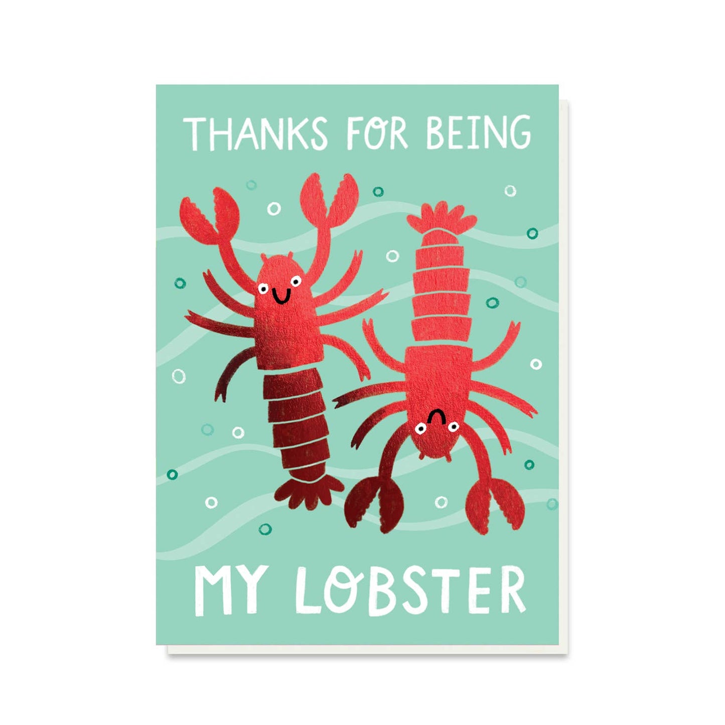 Lobster Valentine's Card| Anniversary Card | Foiled Cards