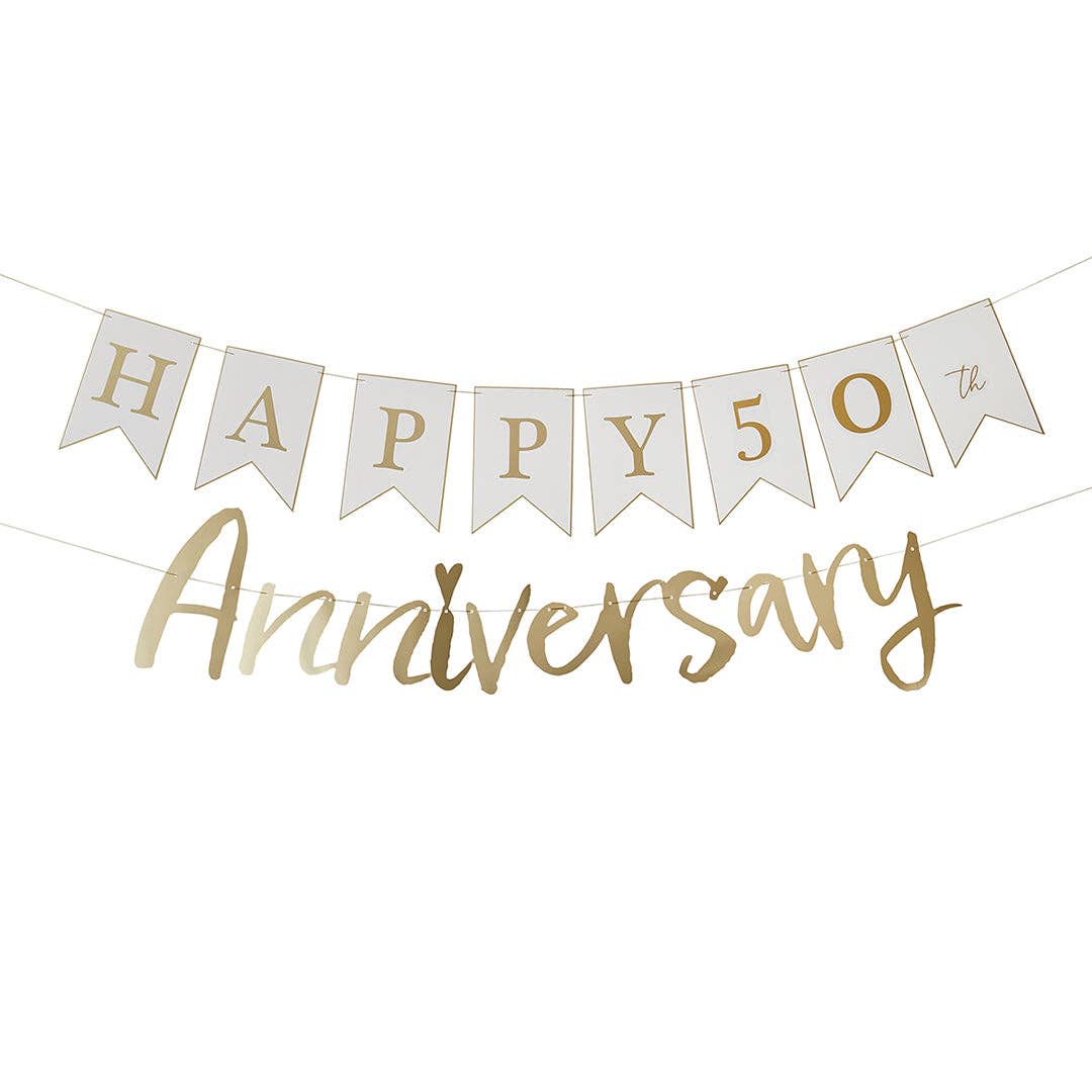 Happy Anniversary Card Banner x2 2m