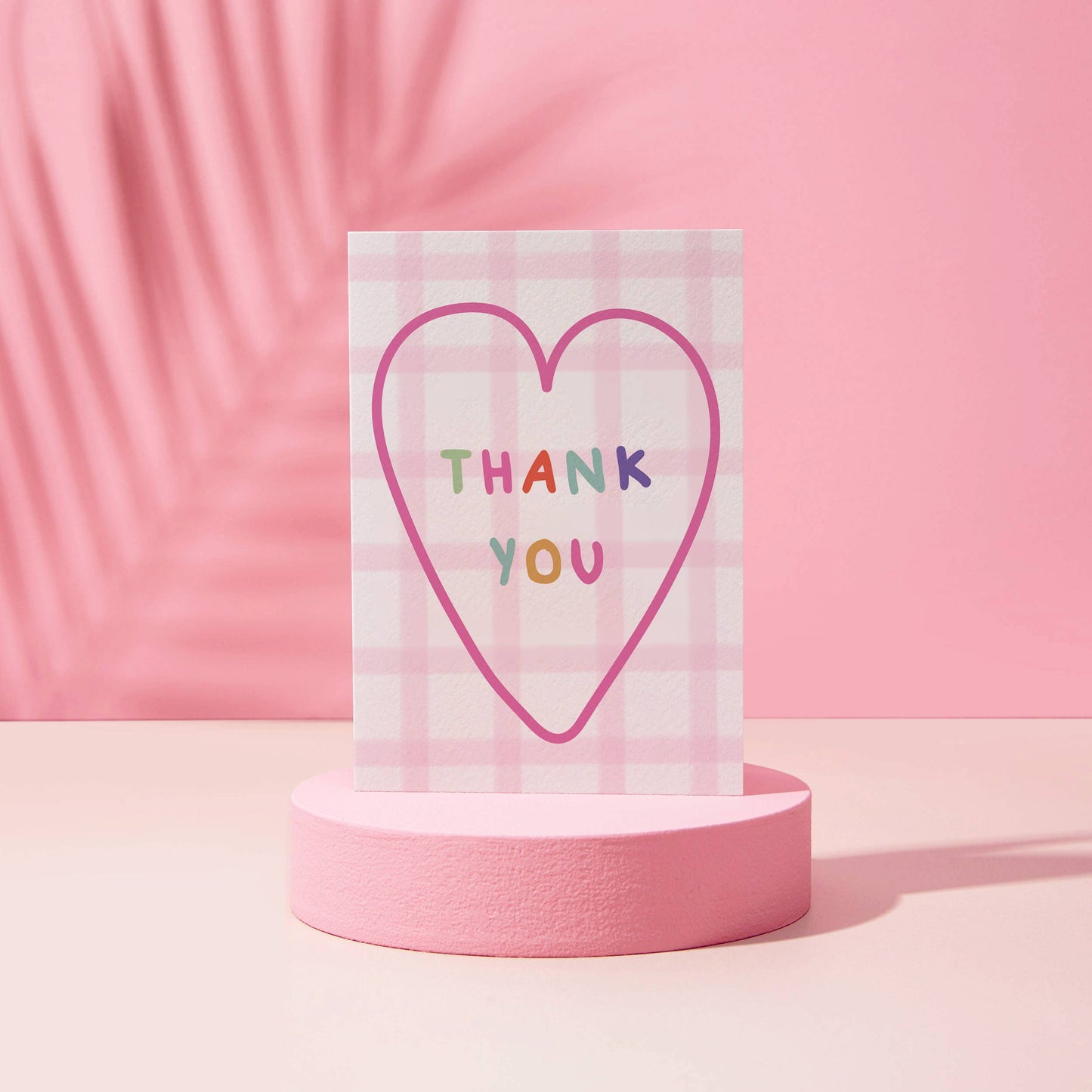 Gingham Thank You Card
