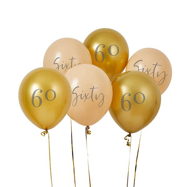 60th Birthday Inflated Balloon Bouquet