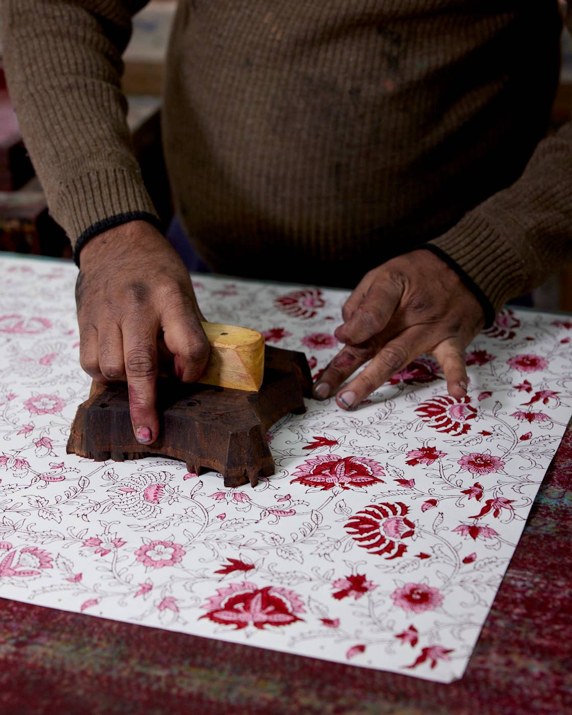 Hand Block Printed Greeting Card - Flora Festive Mix