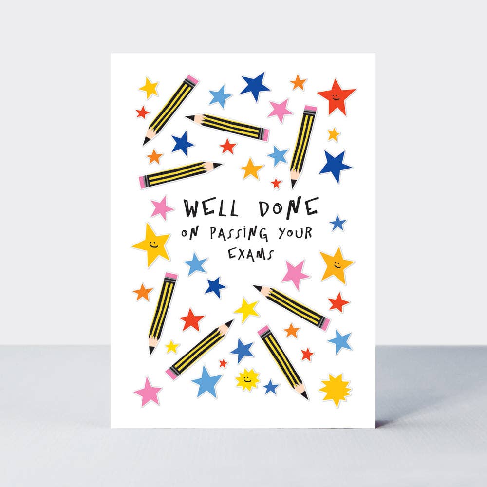 Bookworm - Well Done On Passing Your Exams/Stars & Pencils