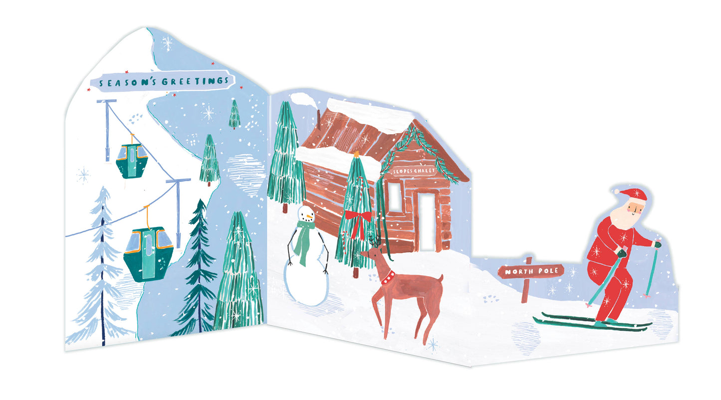 Nutmeg Open Christmas Ski Holiday Card