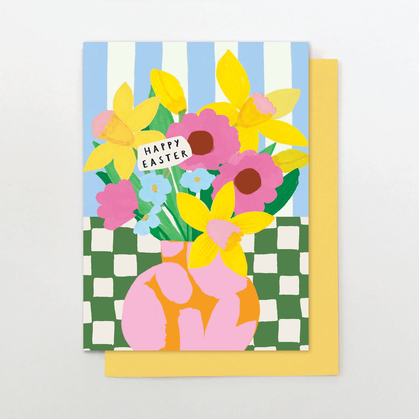 Easter Vase with Flowers Card