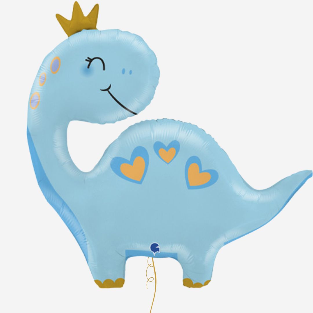 Blue Dinosaur Inflated Foil Balloon