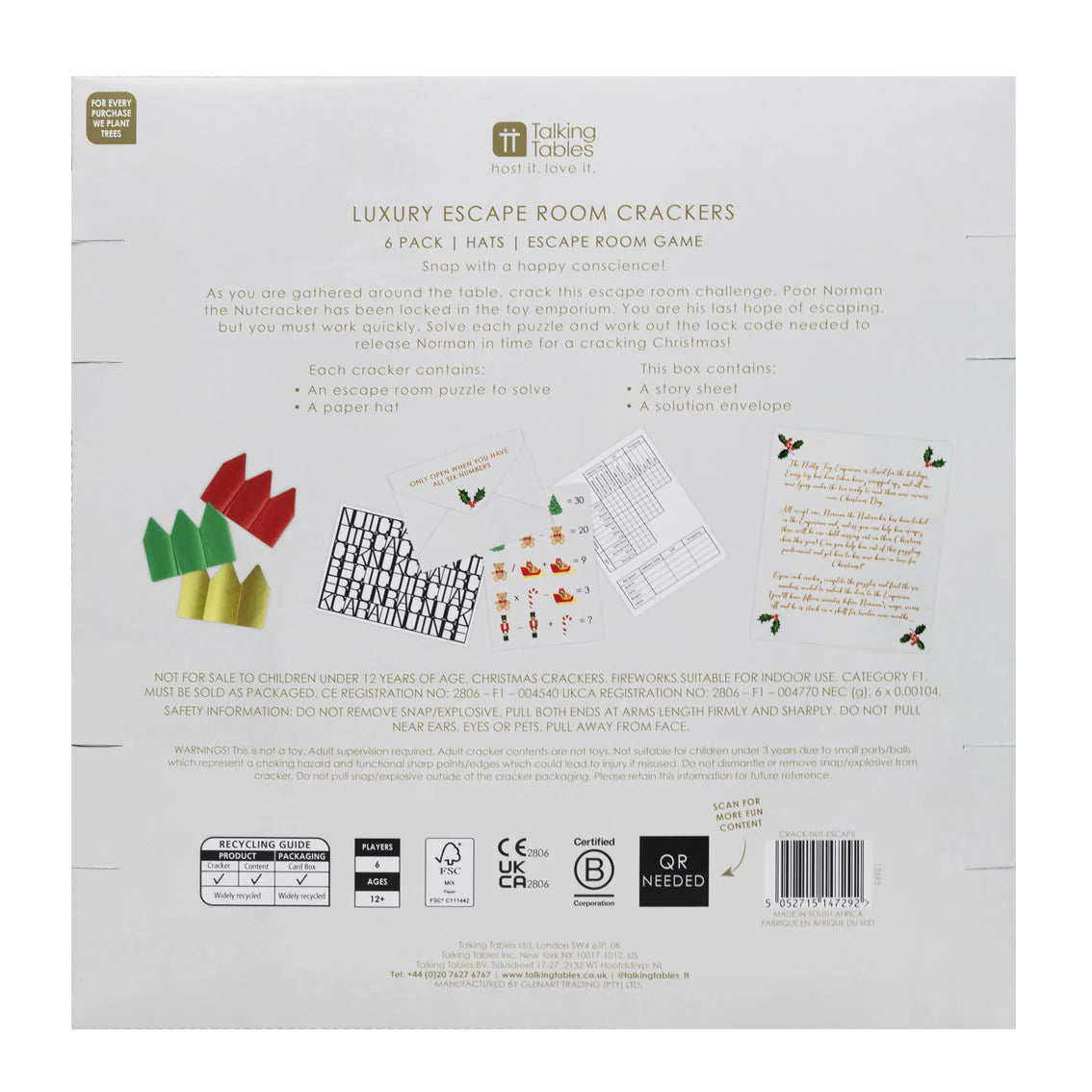 Nutcracker Escape Room Crackers