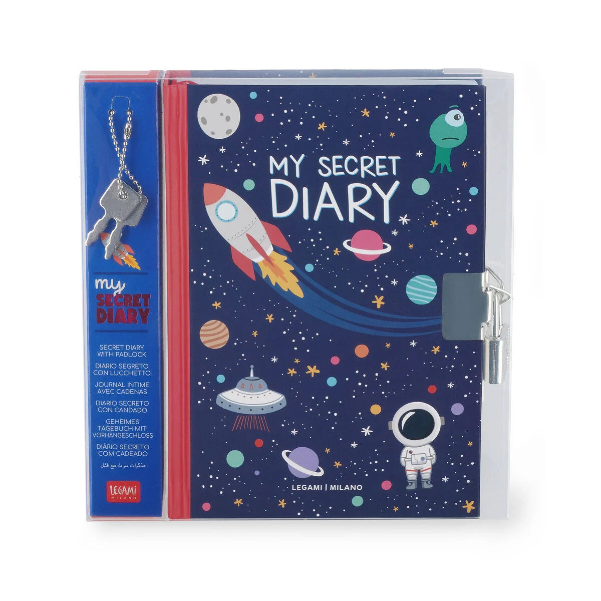 Space Secret Diary – Hard Cover with Padlock – Legami