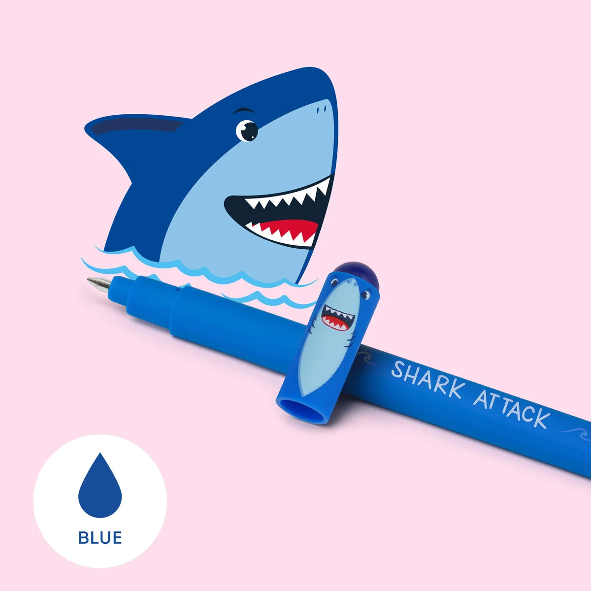 Legami Erasable Gel Pen - Shark - Blue