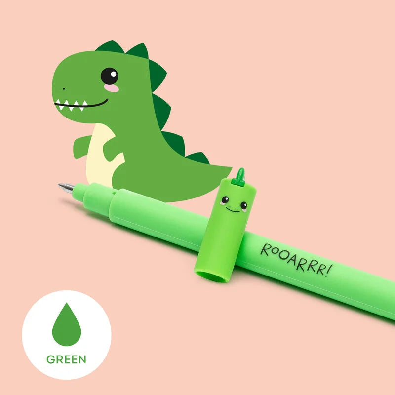 Legami Erasable Gel Pen - Dino - Green