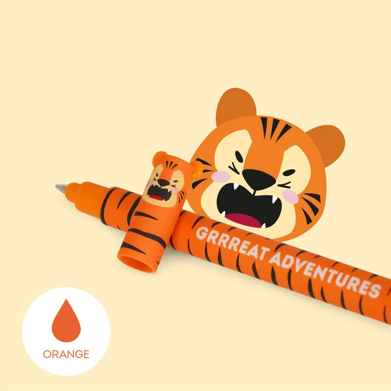 Legami Erasable Gel Pen - Tiger - Orange