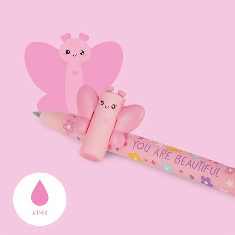 Legami Erasable Gel Pen - Butterfly - Pink