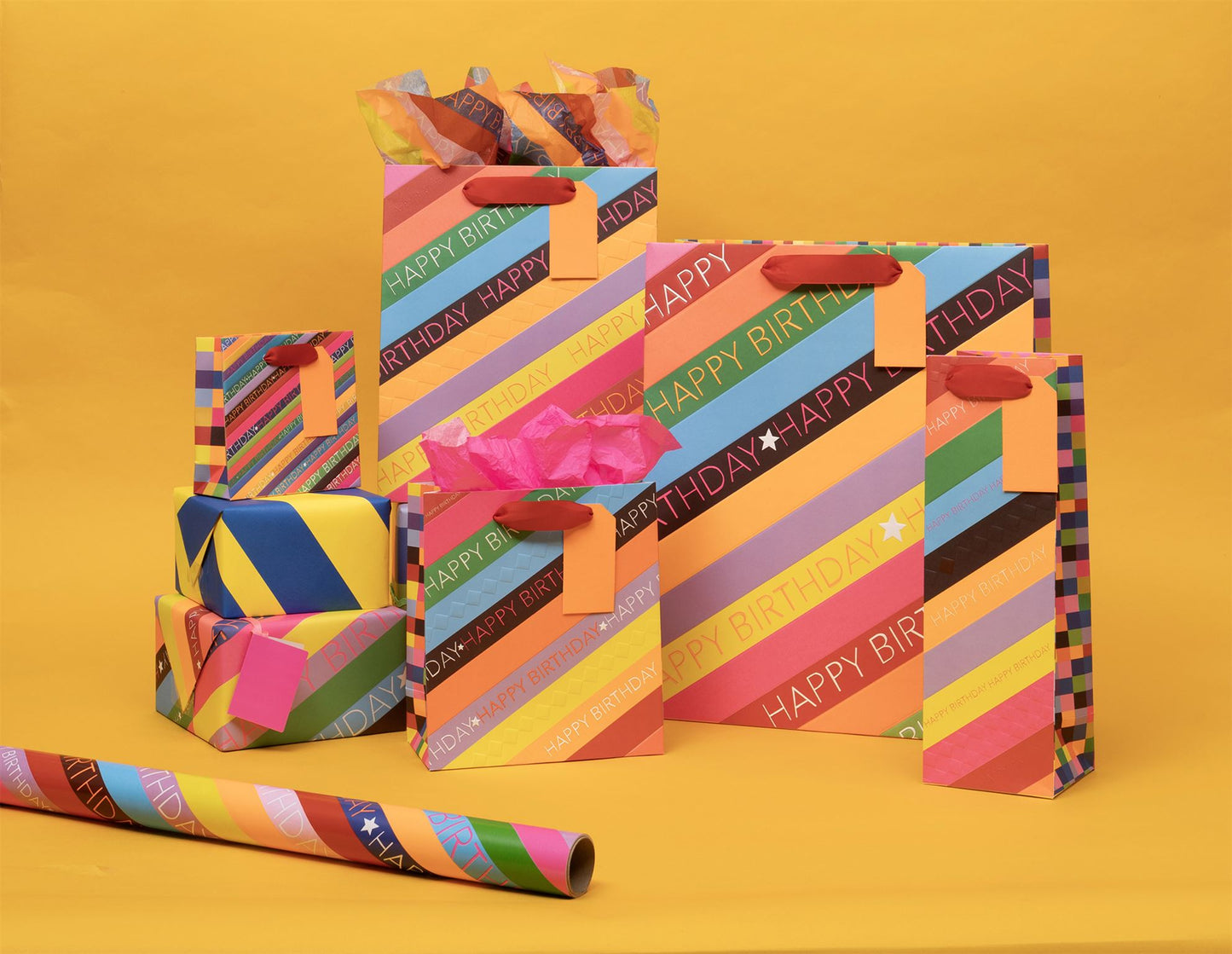 Colour Hub Bottle Gift Bag by Paper Salad