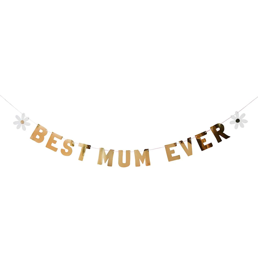 Best Mum Ever Daisy Banner