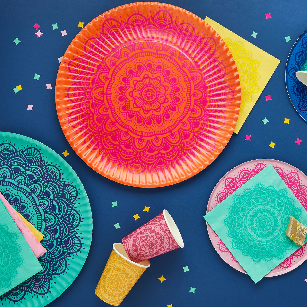 Mandala Large Paper Platter 2 Pack