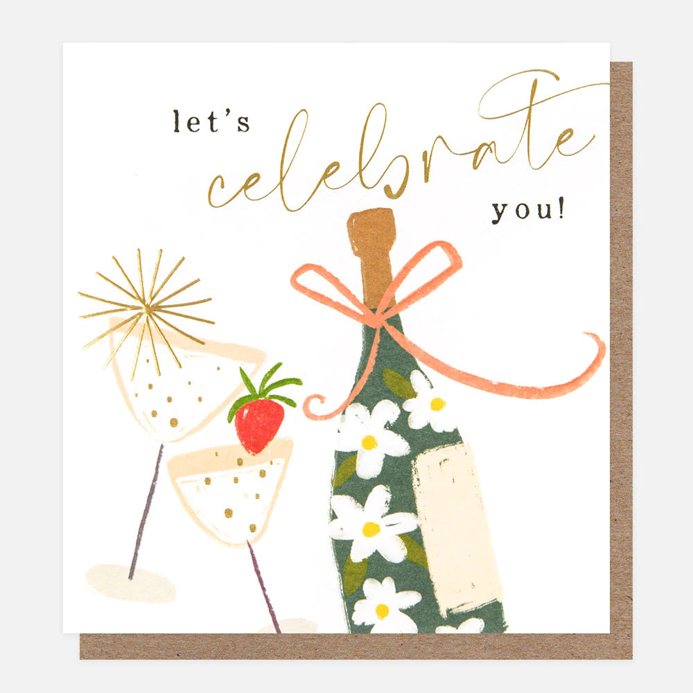 Celebrate Bottle & Glasses Card