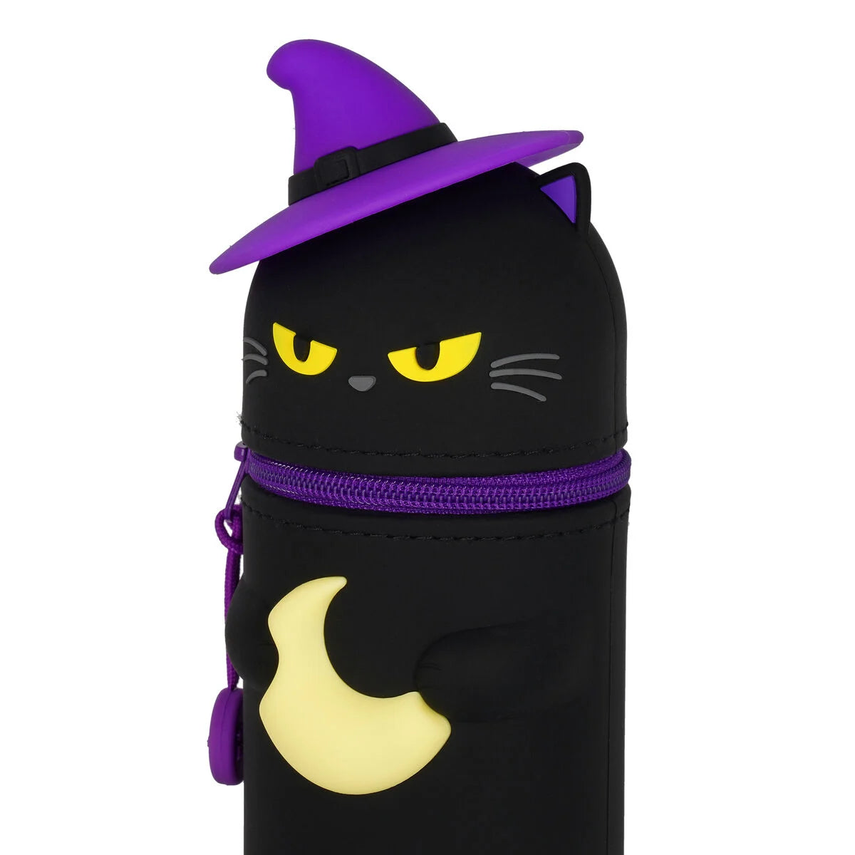 2-in-1 Soft Silicone Pencil Case - Kitty Witch - Kawaii
