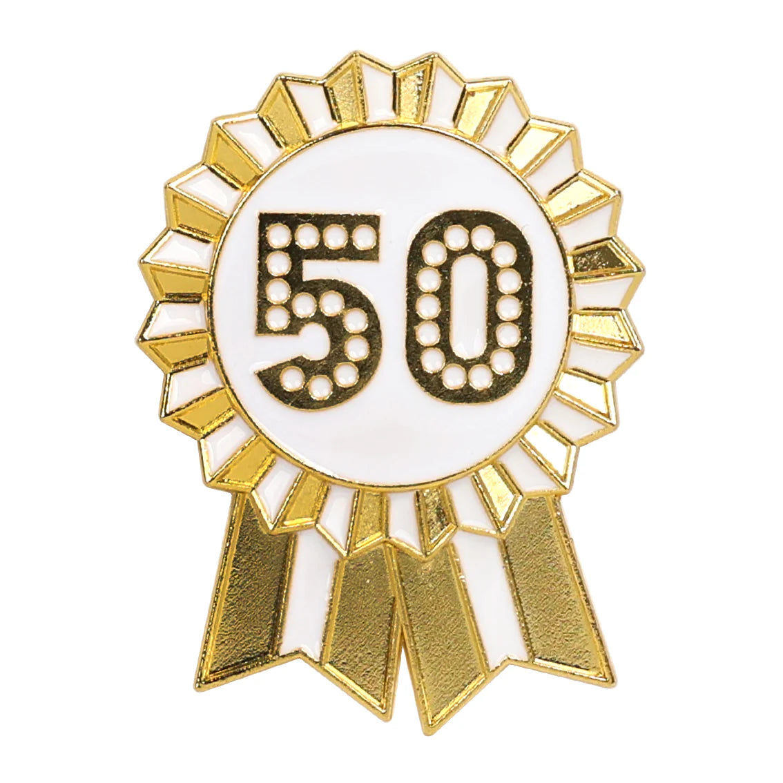 Milestone Gold Enamel Birthday Pin Badge - Ages 16 to 50