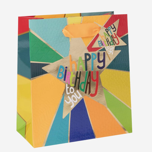 Happy Birthday Star Medium Gift Bag