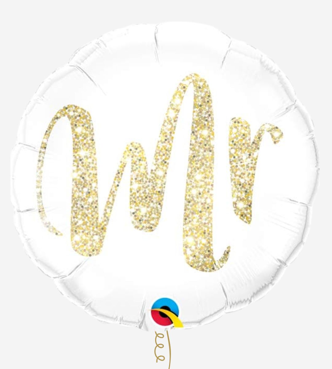 Mr. Glitter Gold 18" Inflated Foil Balloon