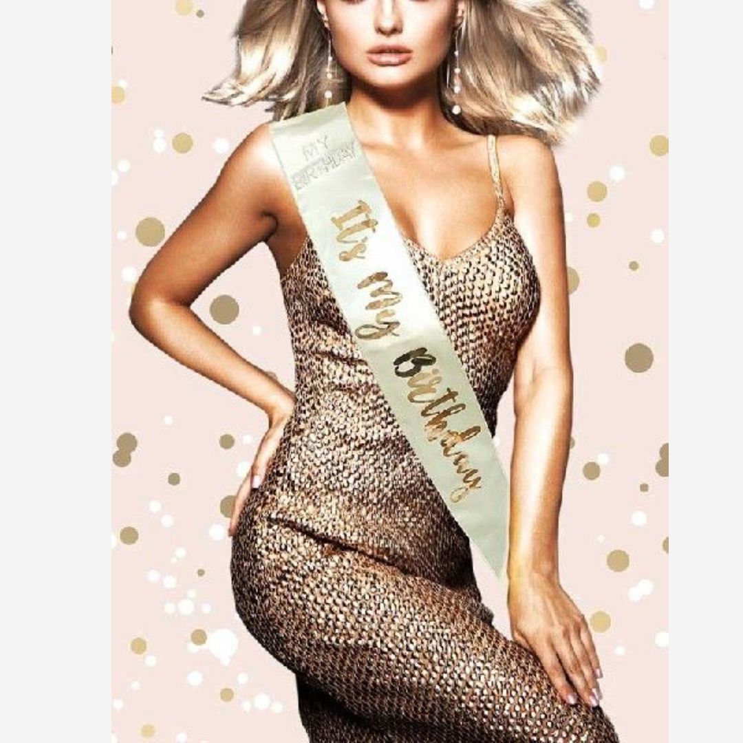 Rose Gold It's my Birthday Sash