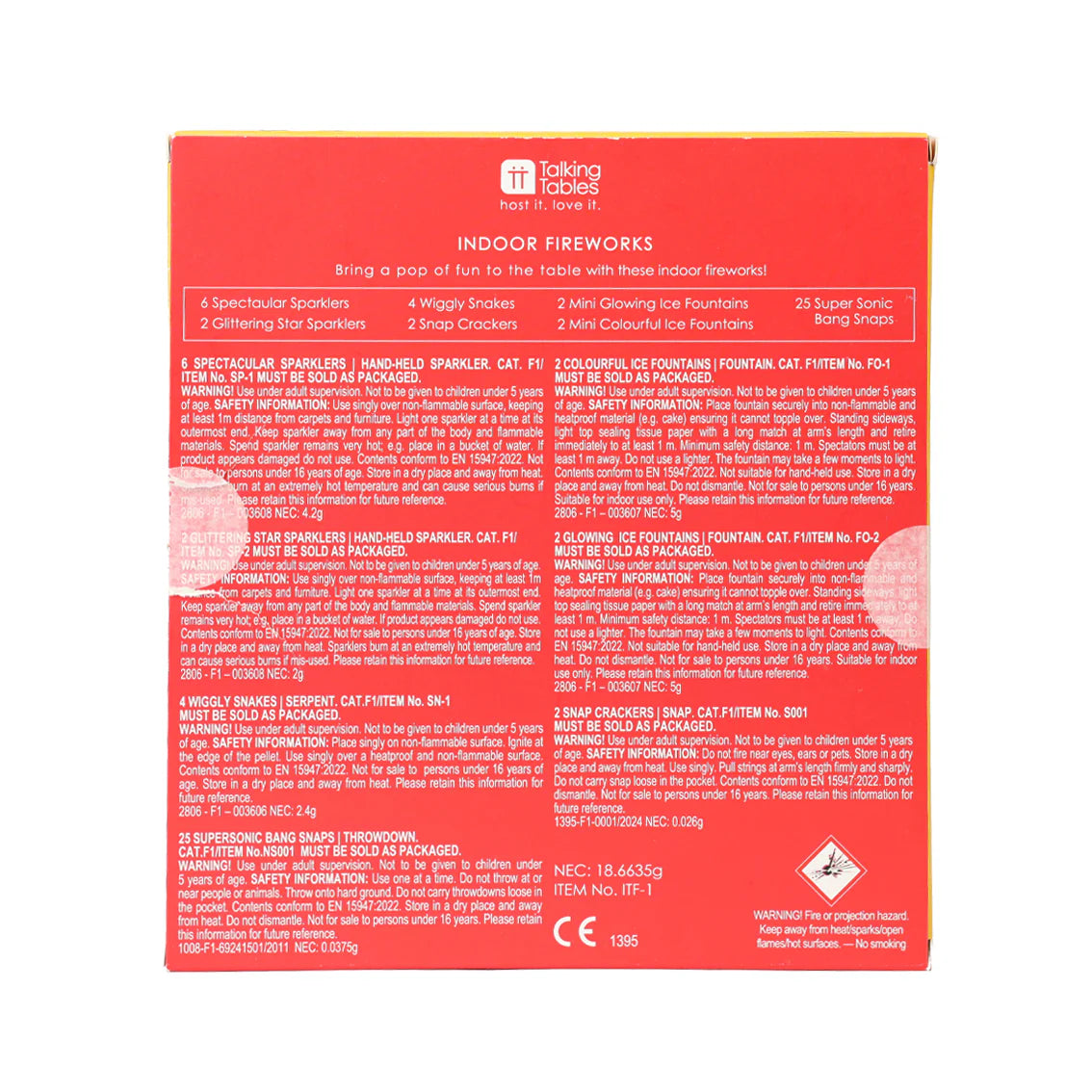 Retro Indoor Table Fireworks