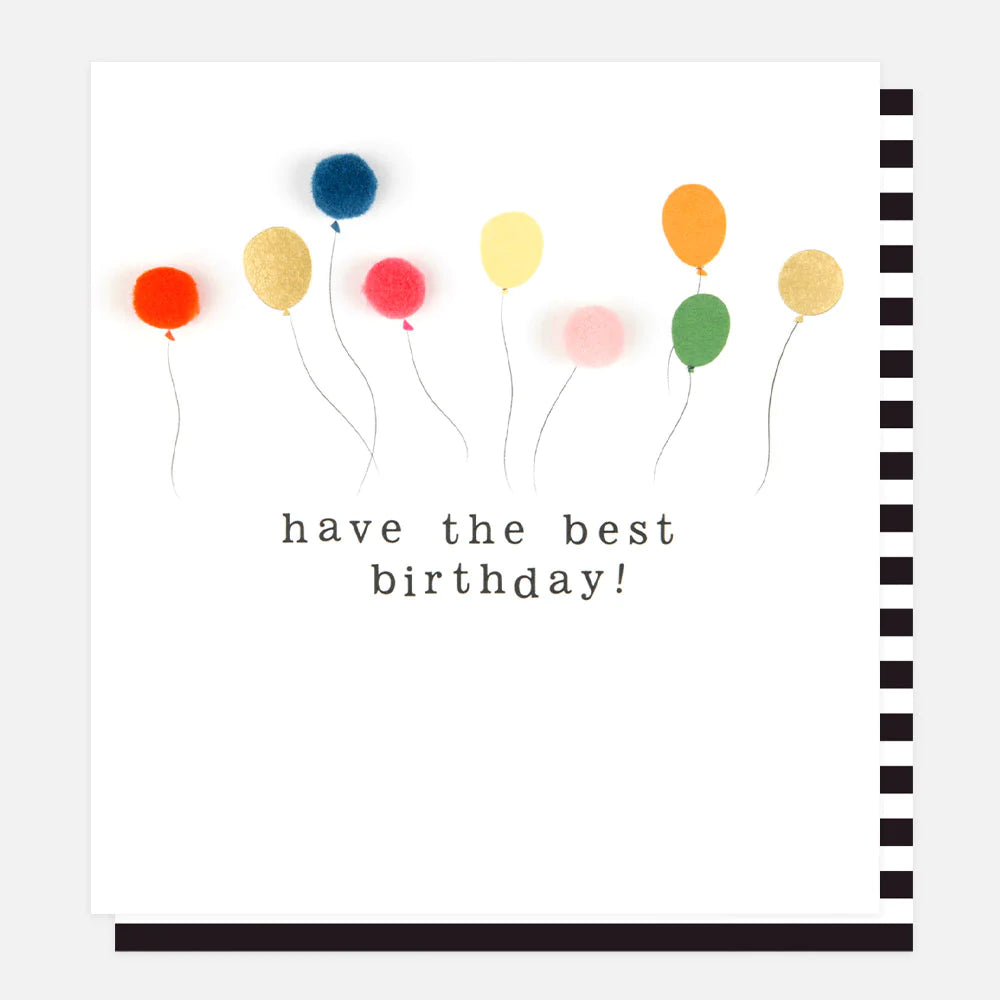 Pom Pom Balloons Birthday Card