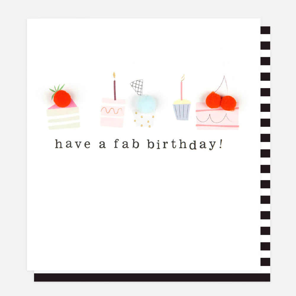 Pom Pom Cakes Birthday Card