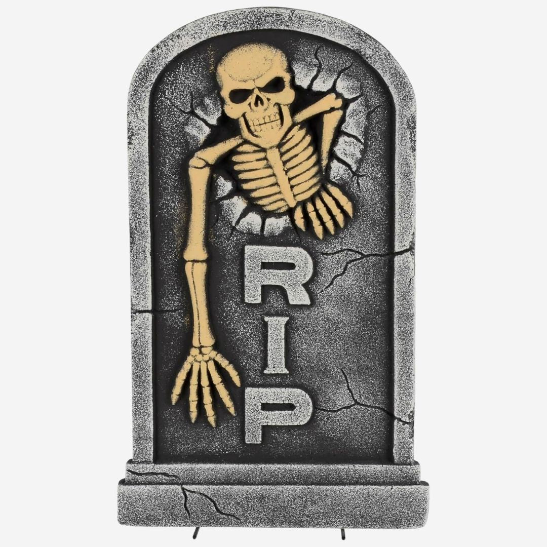 RIP Skeleton Tombstone - 56cm