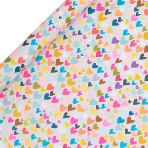 Wrapping Paper Colourful hearts 4m Roll
