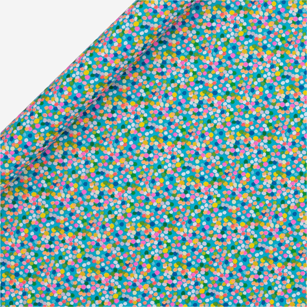 Spotty Blue Wrapping Paper Roll by Paper Salad
