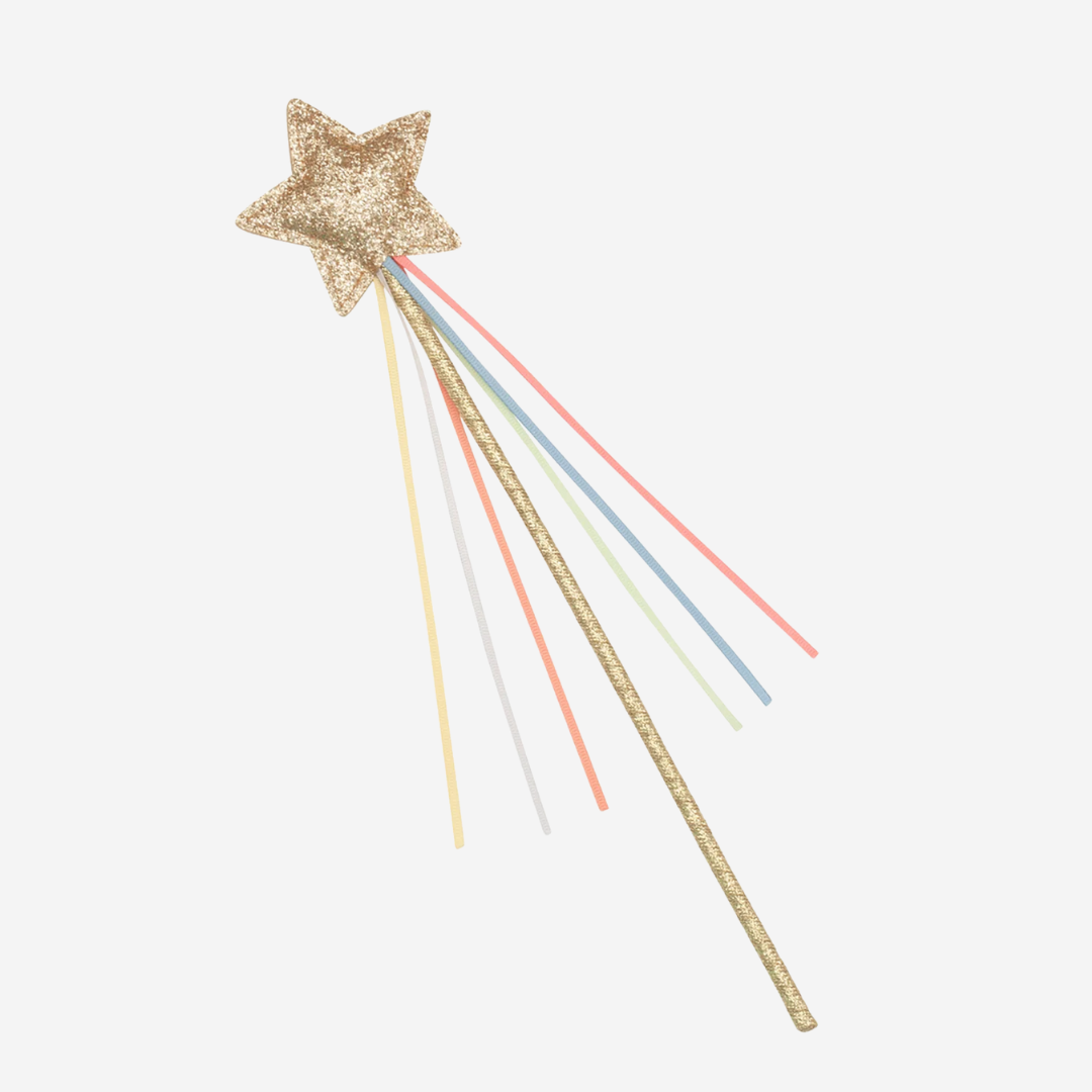 Rainbow Glitter Star Wand