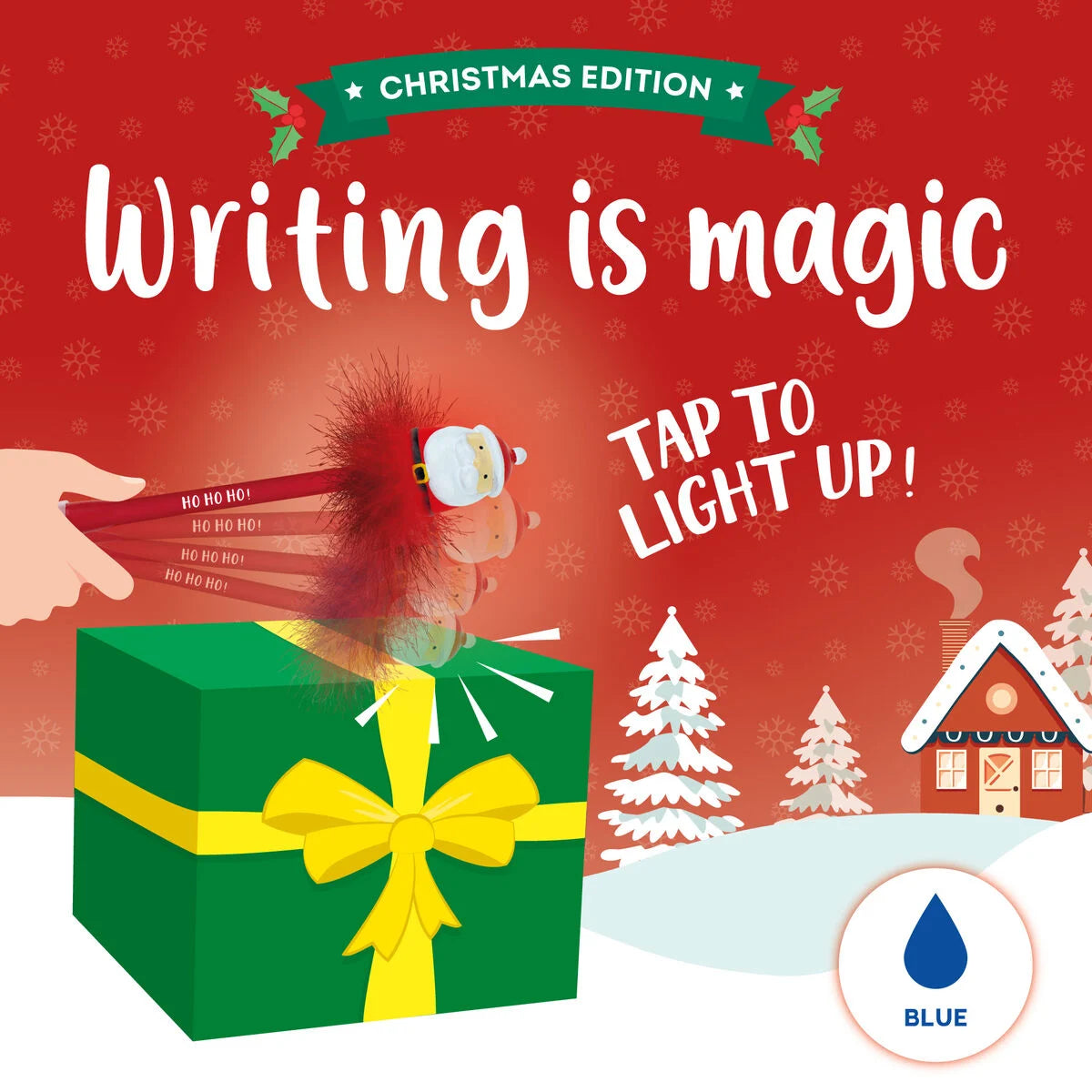 Light-up Ballpoint Pen - Santa Claus - Writing is Magic