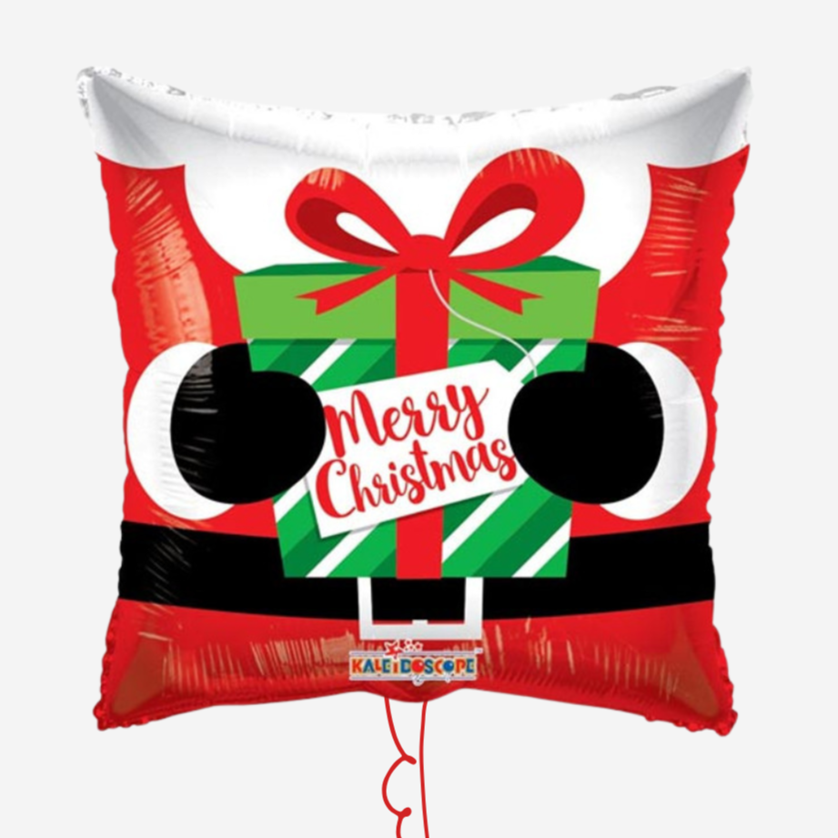 Santa's Present Square Inflated Foil Balloon