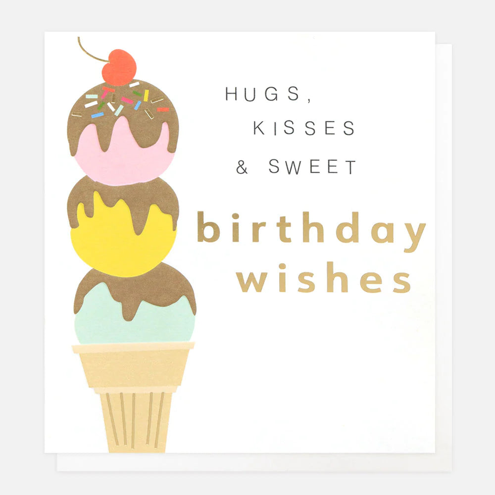 Sweet Birthday Wishes Ice Cream Card