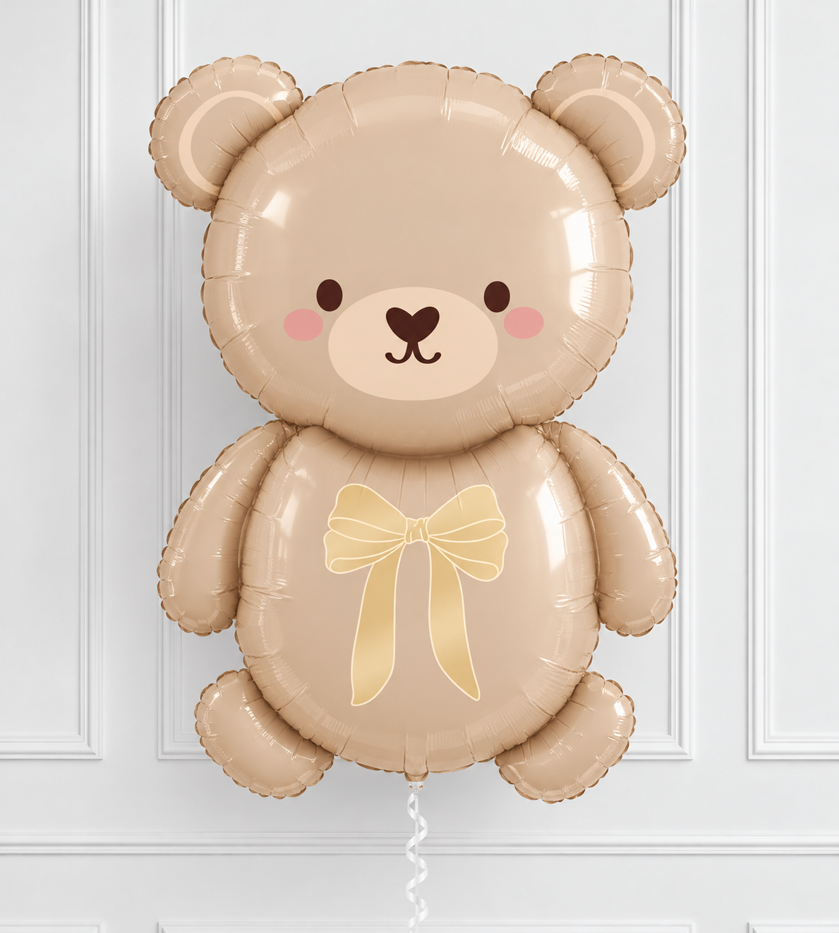 Beige Teddy Bear Inflated Foil Balloon