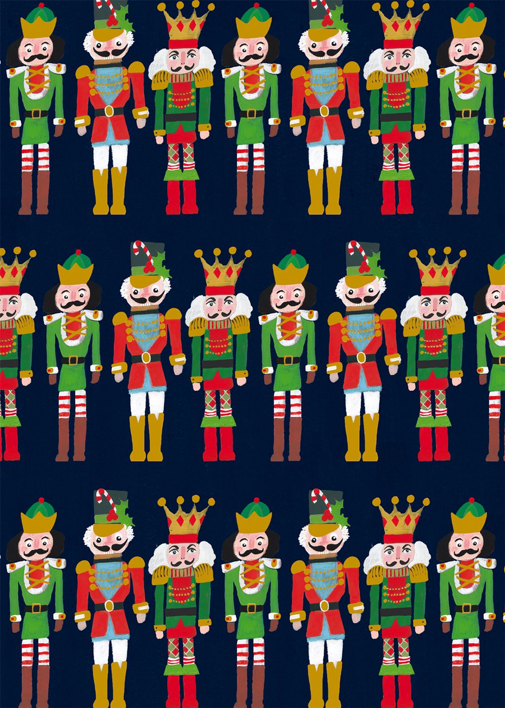 Christmas Nutcracker Wrapping Paper Sheet