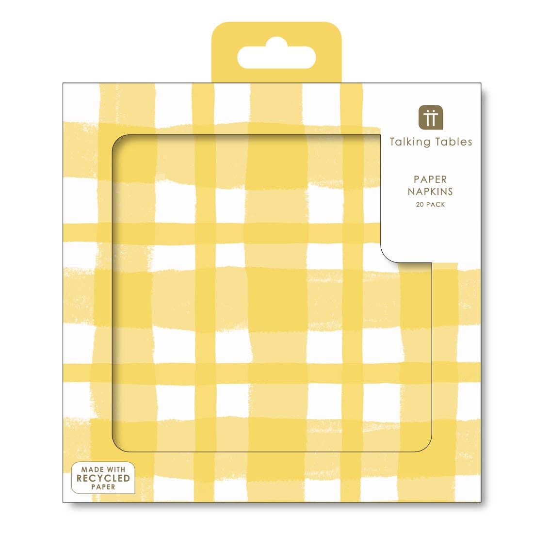 Bon Appetit Yellow & White Check Napkins