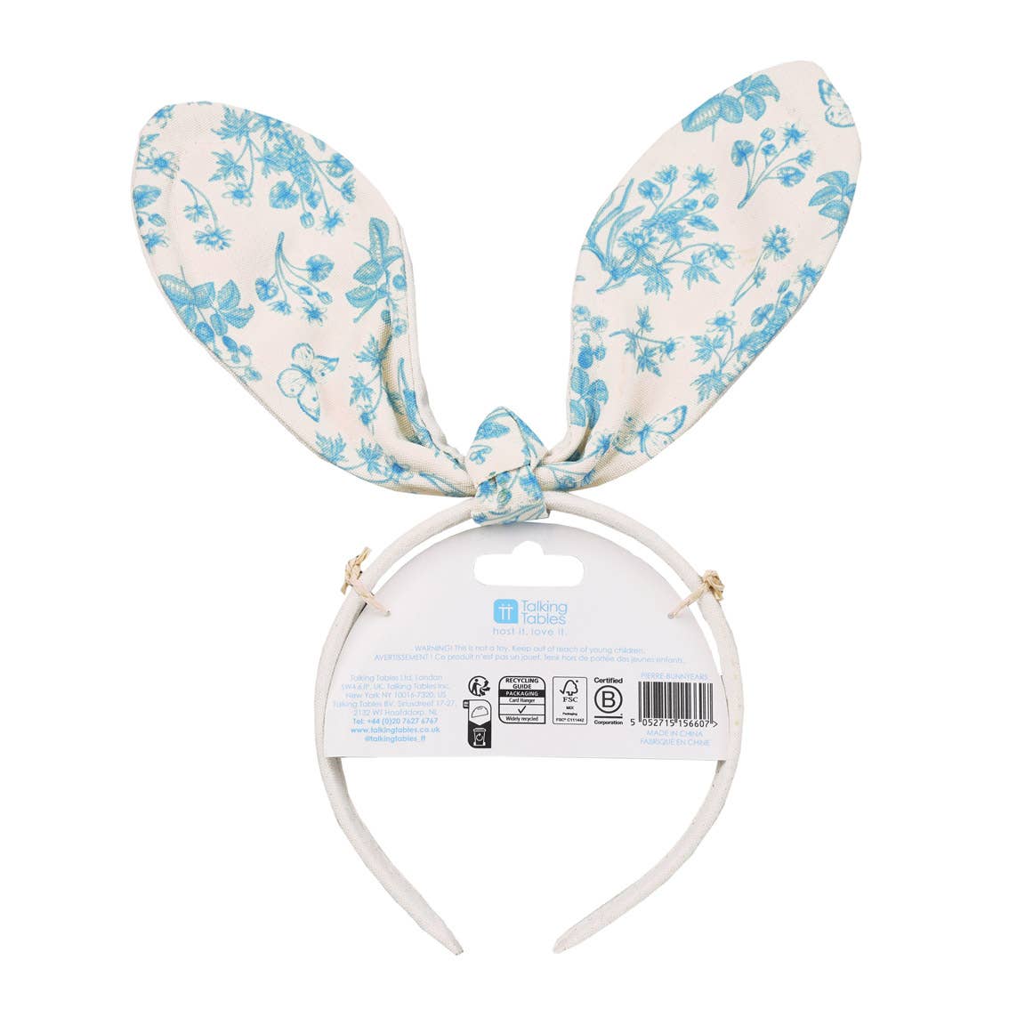 Playful Pierre Fabric Bunny Ears Headband