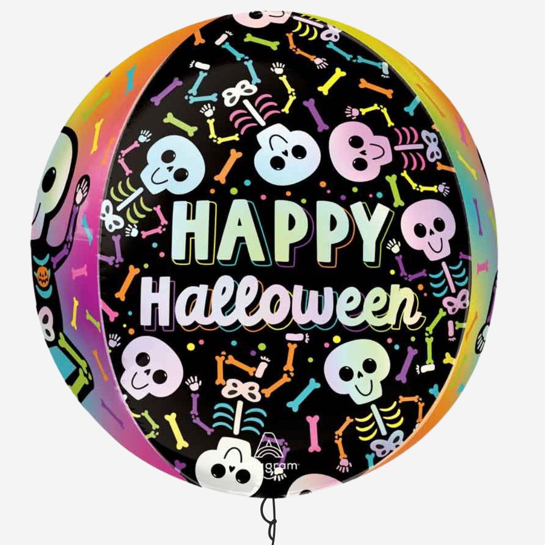 Bare Bones Halloween Orbz Inflated Foil Balloon