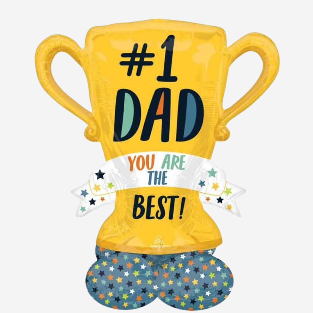 Best Dad Trophy AirLoonz Inflated Foil Balloon