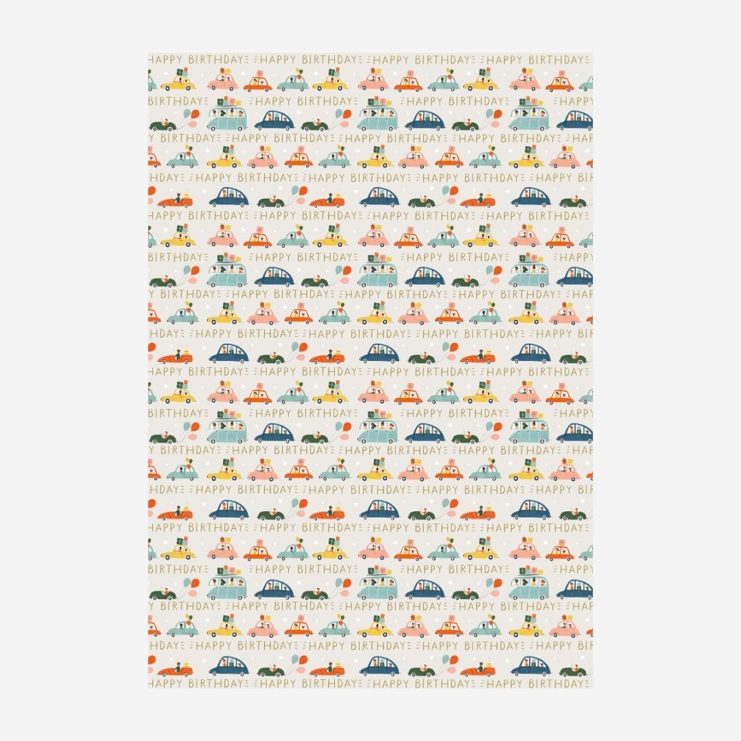 Let's Go Cars Wrapping Paper Roll