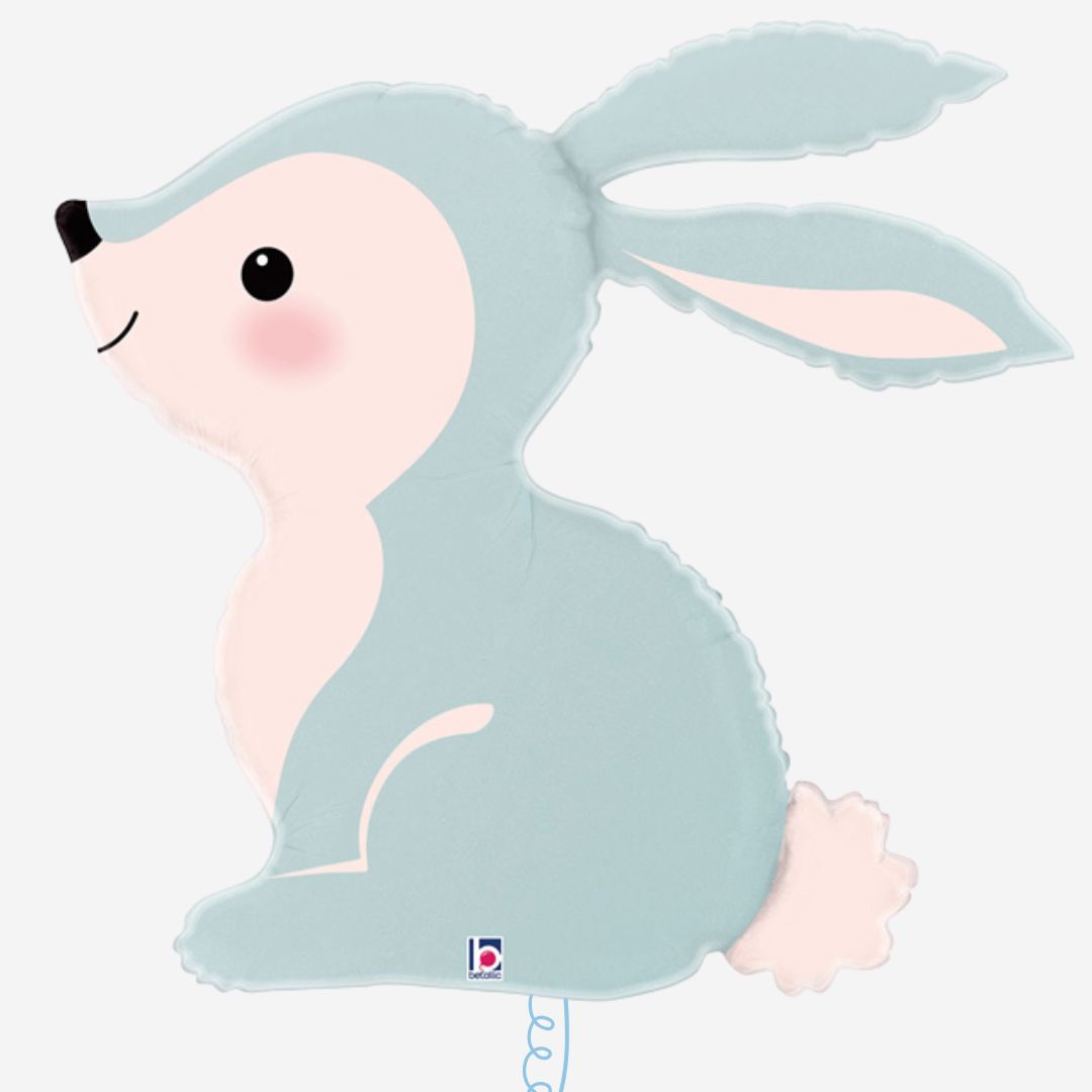 Blue Woodland Bunny Inflated Foil Balloon